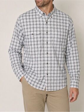 ExOfficio Insect Shield Plaid Fishing Hiking Shirt Large Outdoor Travel